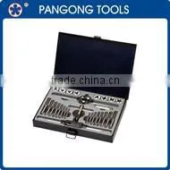 Din Metric Standard Tapping Tools Set, 7 Piece Taps, 7 Pieces Drills, 1 Piece Tap Wrench M3-M12