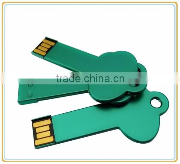 Cutomized metal material key shape USB promotional colorful key usb flash drive