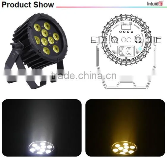9pcs* 2 in1 DMX Warm White LED Stage Lighting