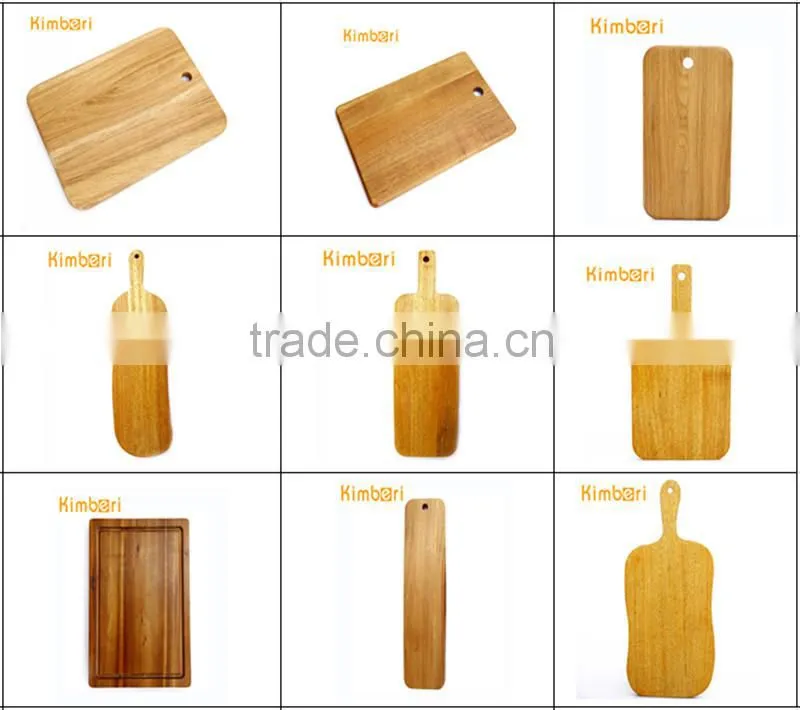large kitchen mango wood meat vegetable cutting board with anti-slip handle
