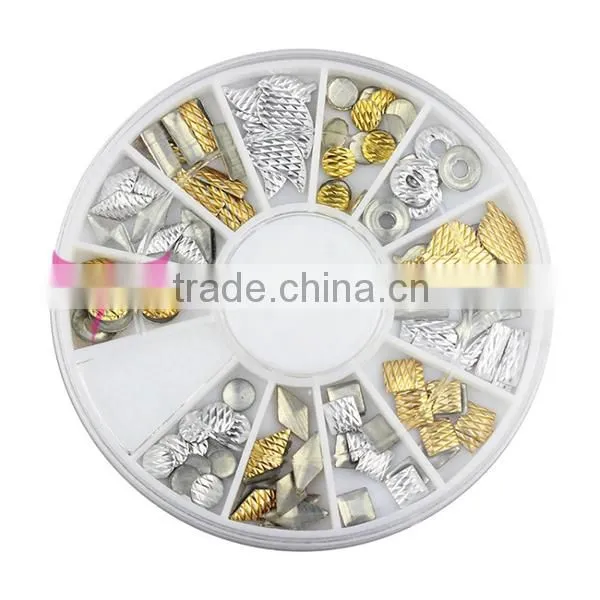 Hot 3D design nail art decoration made with metal sheet