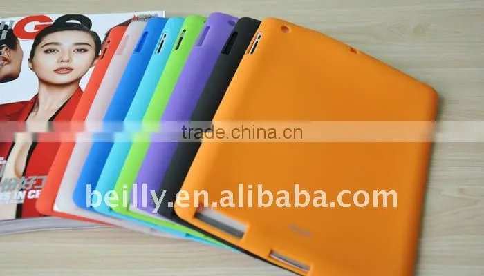 HOT SELL!!! Fashion candy silicone custom case for iPad 2