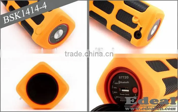 2014 power bank waterproof mini bluetooth speaker with subwoofer