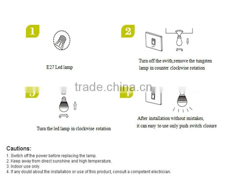 High Brightness Energy Saving 3W 5W 6W 7W 15W E27 led bulb