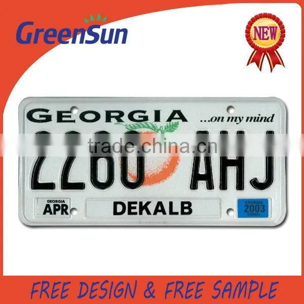 2015 most popular creative factory price rotating car plate