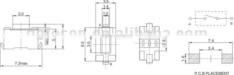 smd tact switch TS-1704