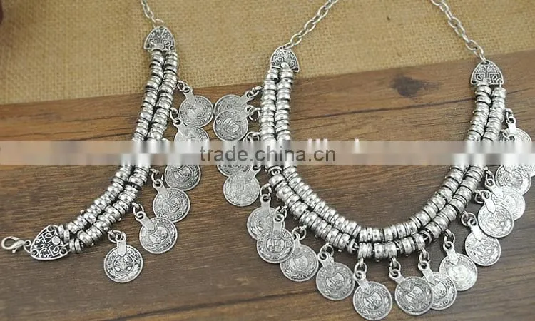coin wholesale fashion jewelry set, necklace jewelry set