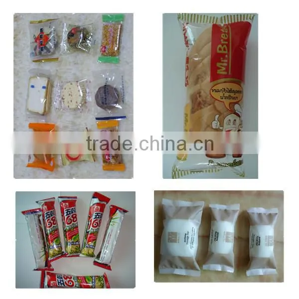 Horizontally Automatic Bread Biscuit Soap Pouch Pack Machine