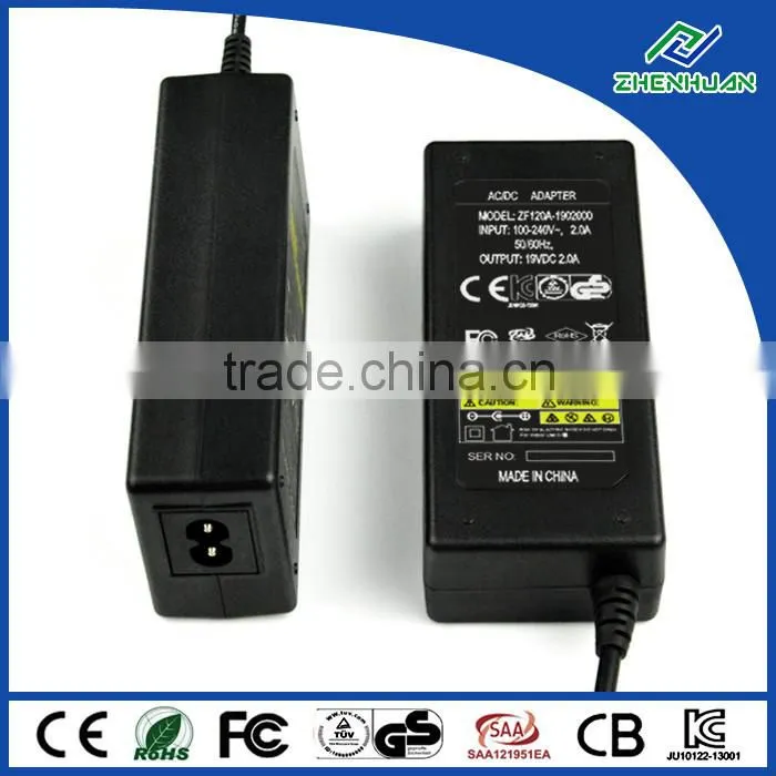 dc power supply 19v 2.0a halogen lamp power adapter