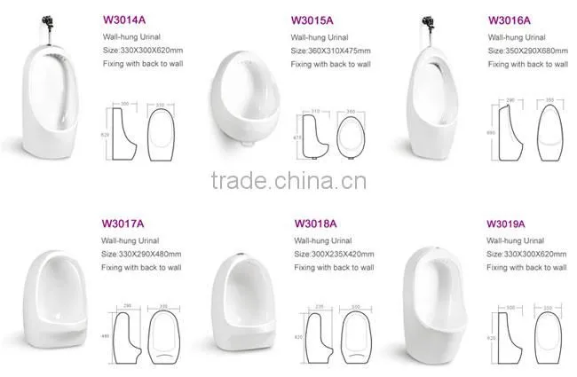 waterless ceramic bathroom urinal