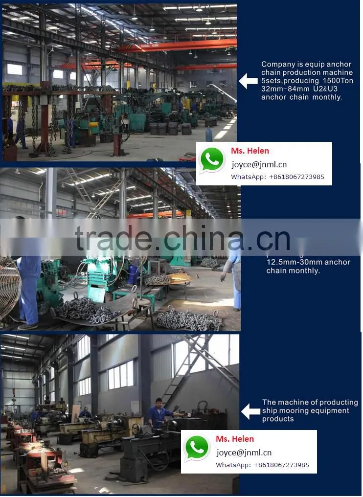 Hot dip galvanized boat chains factory