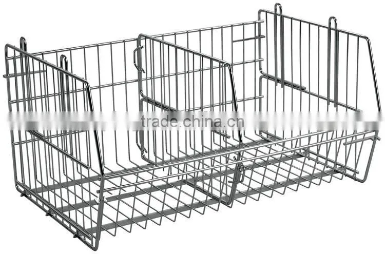 Popular Assemble Adjustable Stackable Storage Metal Wire Basket