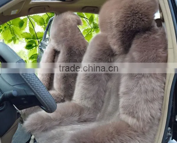 Elegant Purple Sheepskin Fur Car Seat Covers