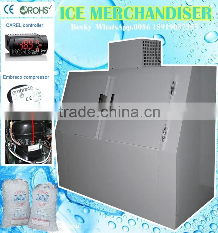 200 bag ice slant front ice merchandiser ice box for sale