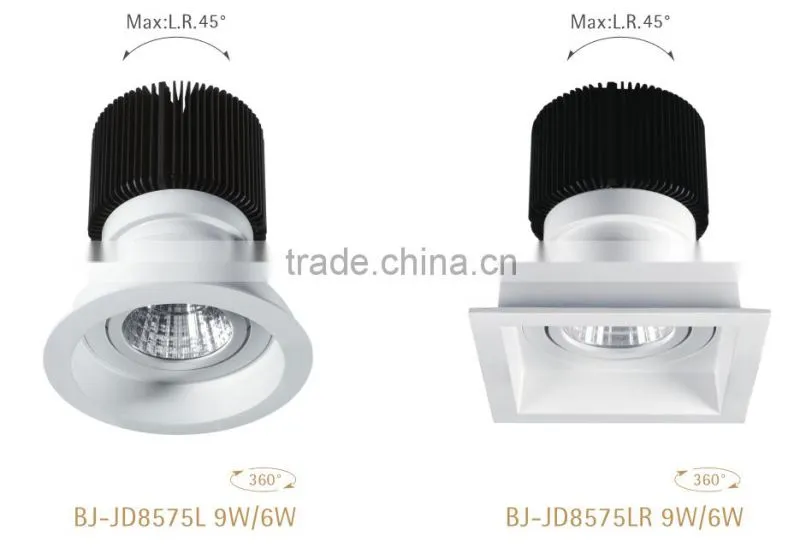 6w 9w 13w led spot light with 85mm cut out for commercial lighting