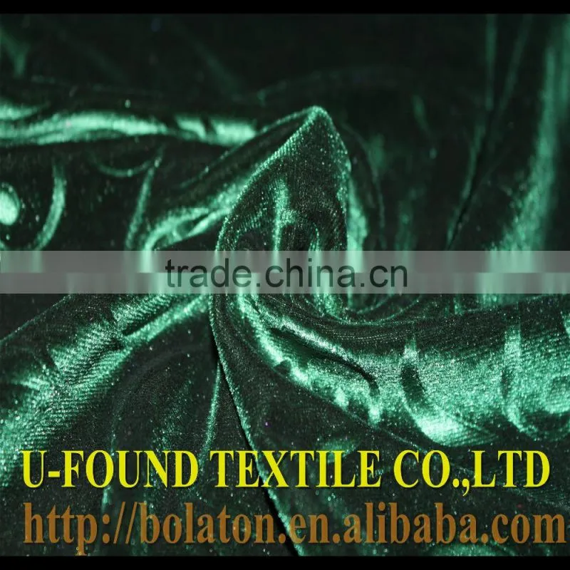 95% POLYESTER 5% SPANDEX KS 3D EMBOSS VELVET UPHOLSTERY OLIVE GREEN VELVET FABRIC
