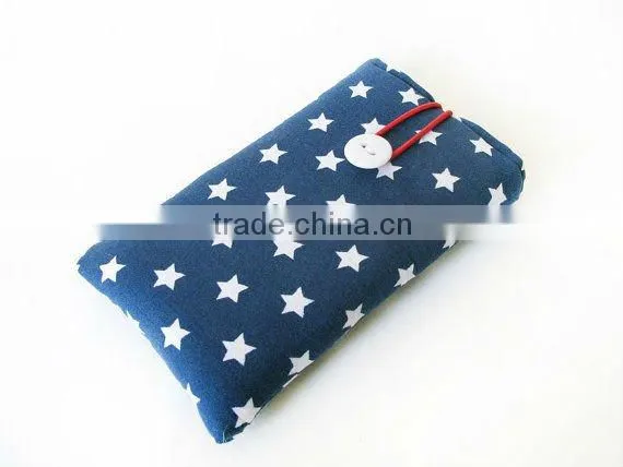 Cotton fabric pouch for iphone ,carmera
