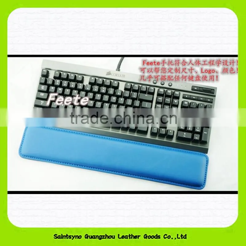 15014 Promotional ergonomic comfortable soft leather mouse pad wrist rest support