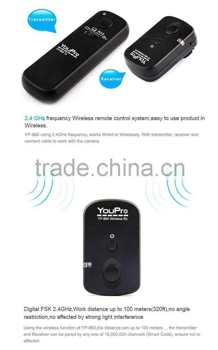 YouPro YP-860/E3 Wireless Remote Shutter Release for Canon DSLR: EOS 1100D, 1000D, 650D - See more at: /produ