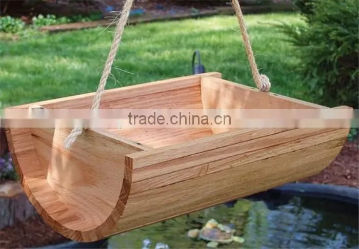 Handmade garden wooden hanging planter
