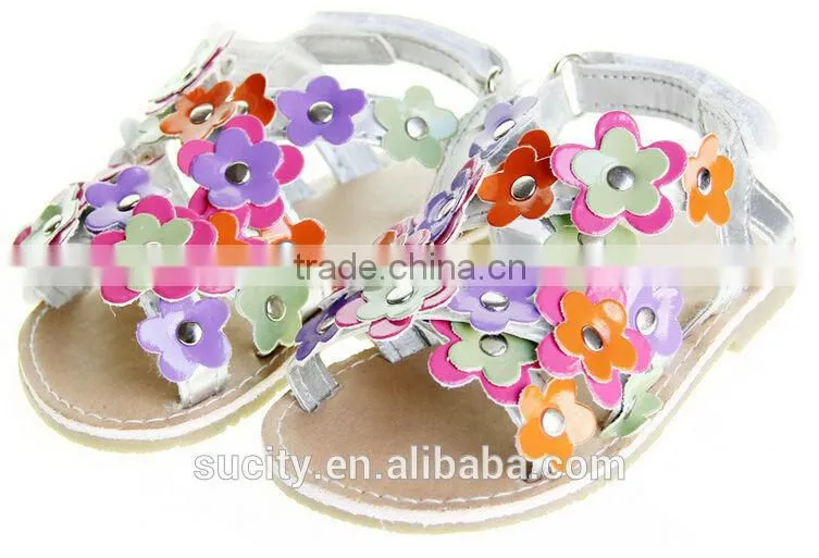 wholesale girls sexy stylish flat sandals with flowers