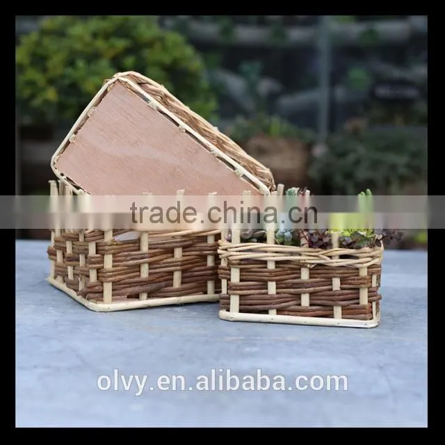 rectangle willow basket