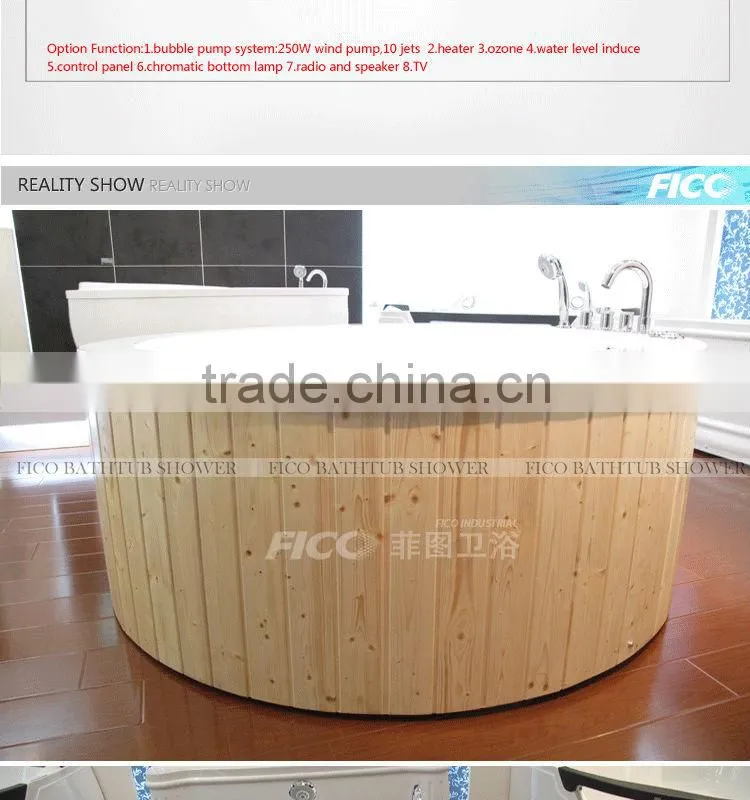 FC- WD 02, round wooden bathtub
