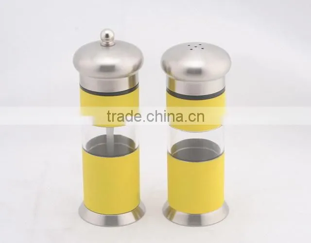 stainless steel salt and pepper mill set