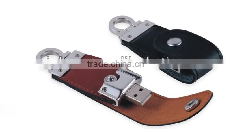 2015 Top selling cheapest USB 3.0 Promotion gift pendrive 1GB to 128GB Leather usb flash drive 2015