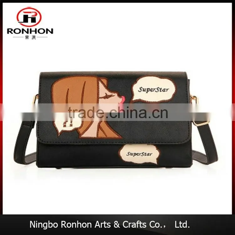 New arrival product embroidery Messenger leather bag products made in china