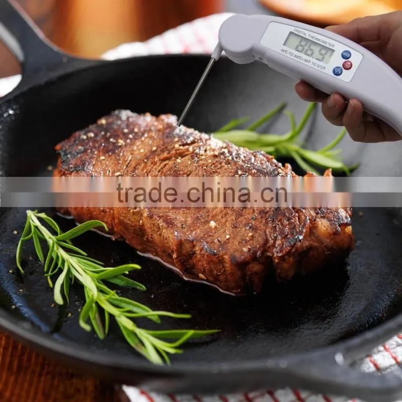 Long Probe LCD Screen Digital Stainless Baby Milk BBQ Meat Cooking Thermometer with Instant Read