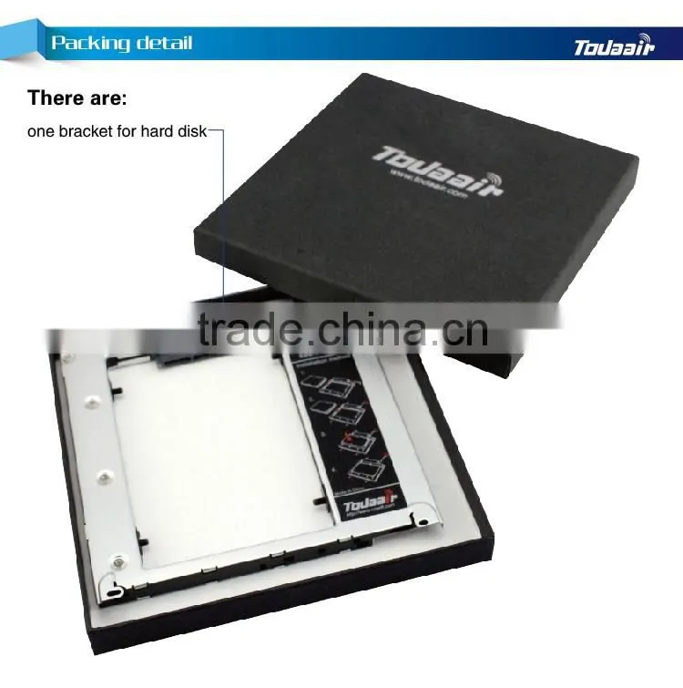 small remote control case SATA to SATA 2nd HDD HD HARD DRIVE Caddy for macbook CD/DVD-ROM Bay caddy with screwdriver