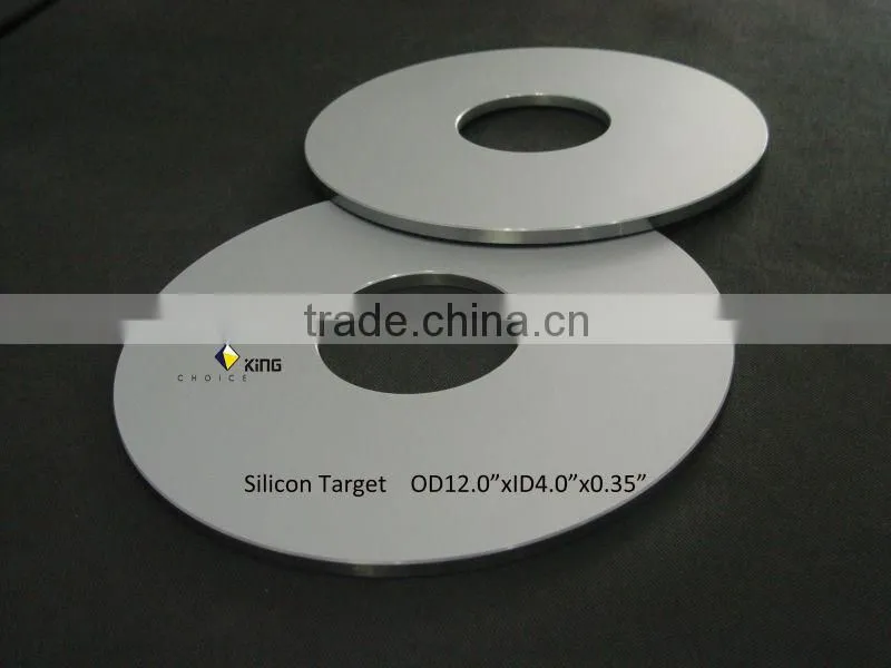 12.0" OD x 4.0" ID x 0.35" Thick silicon ring 99.999%