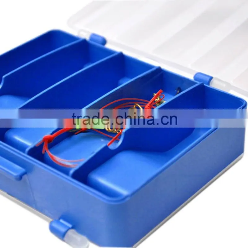 12.8 * 10 * 3.7cm Double Sided Transparent Visible Plastic Fishing Explosion Hook Set Box 10 Compartments