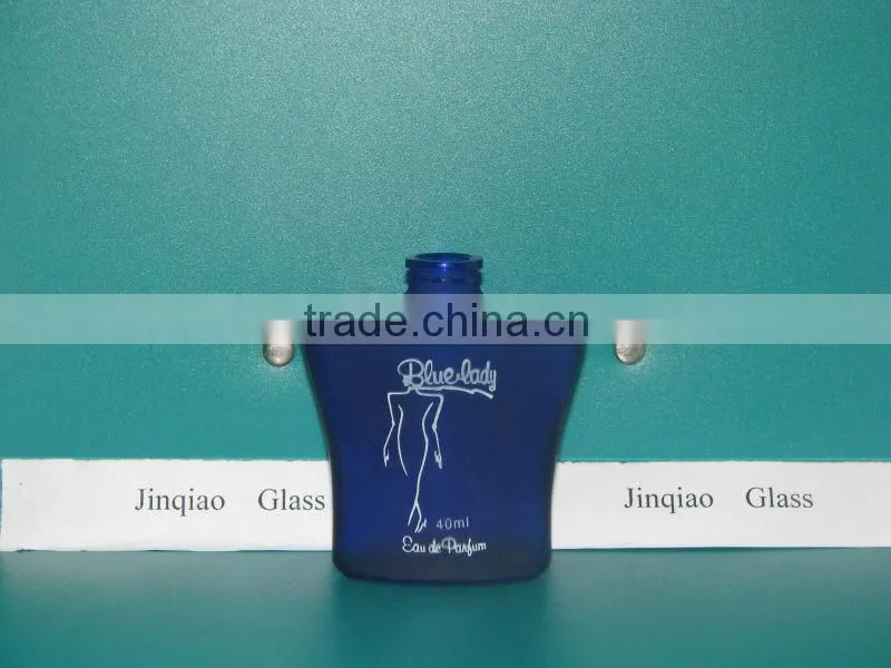 40ml cobalt blue glass perfume bottle