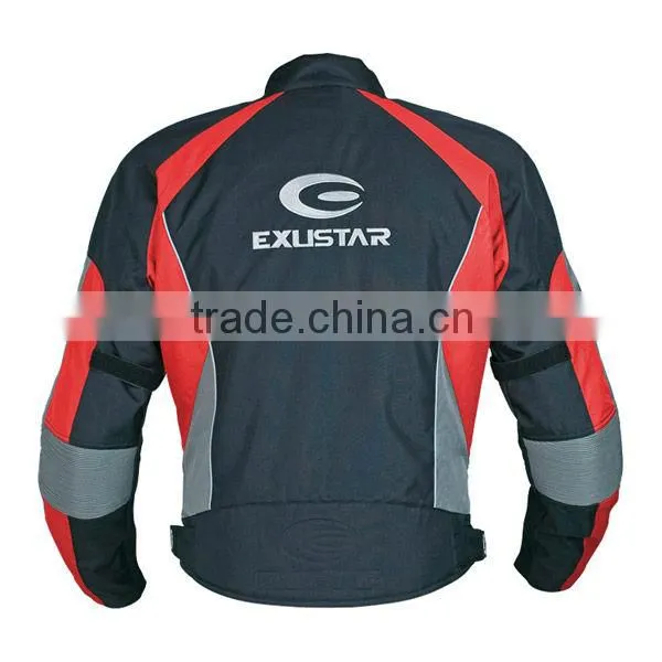 Waterproof, removable inner, protectors, elastic panels motorcycle blue jacket