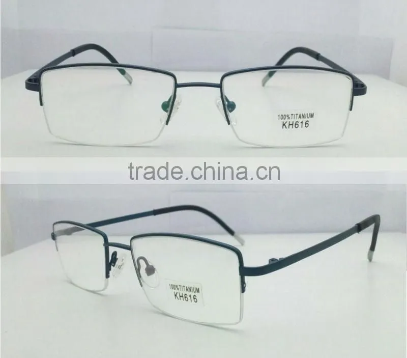 high quality eye glasses 100% square eyewear pure titanium eyeglasses frames KH616