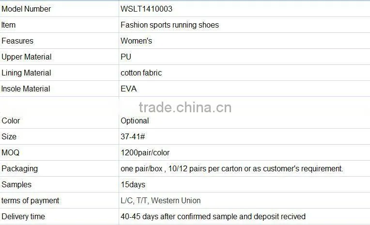 2015 new design fashion sports shoes sneakers women's elegance running shoes