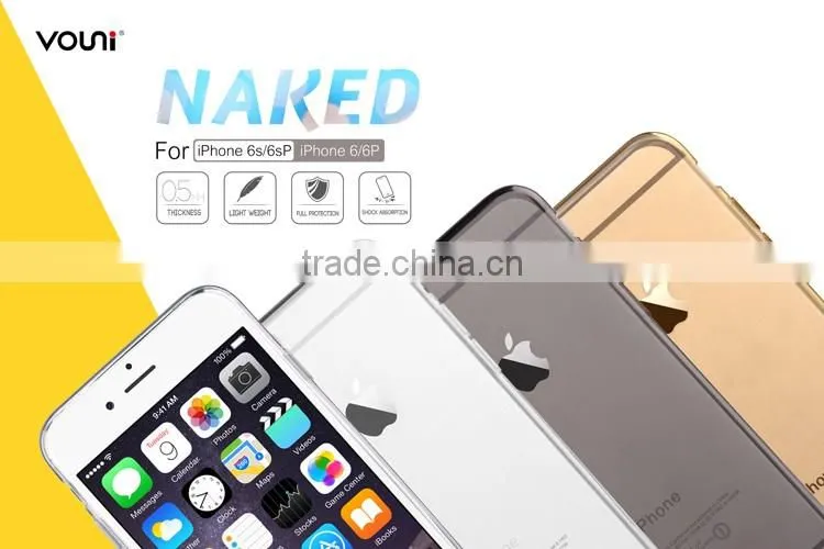 Super Slim And Light Transparent Clear Back Soft TPU Cases Cover For Iphone 6 6S 6 Plus