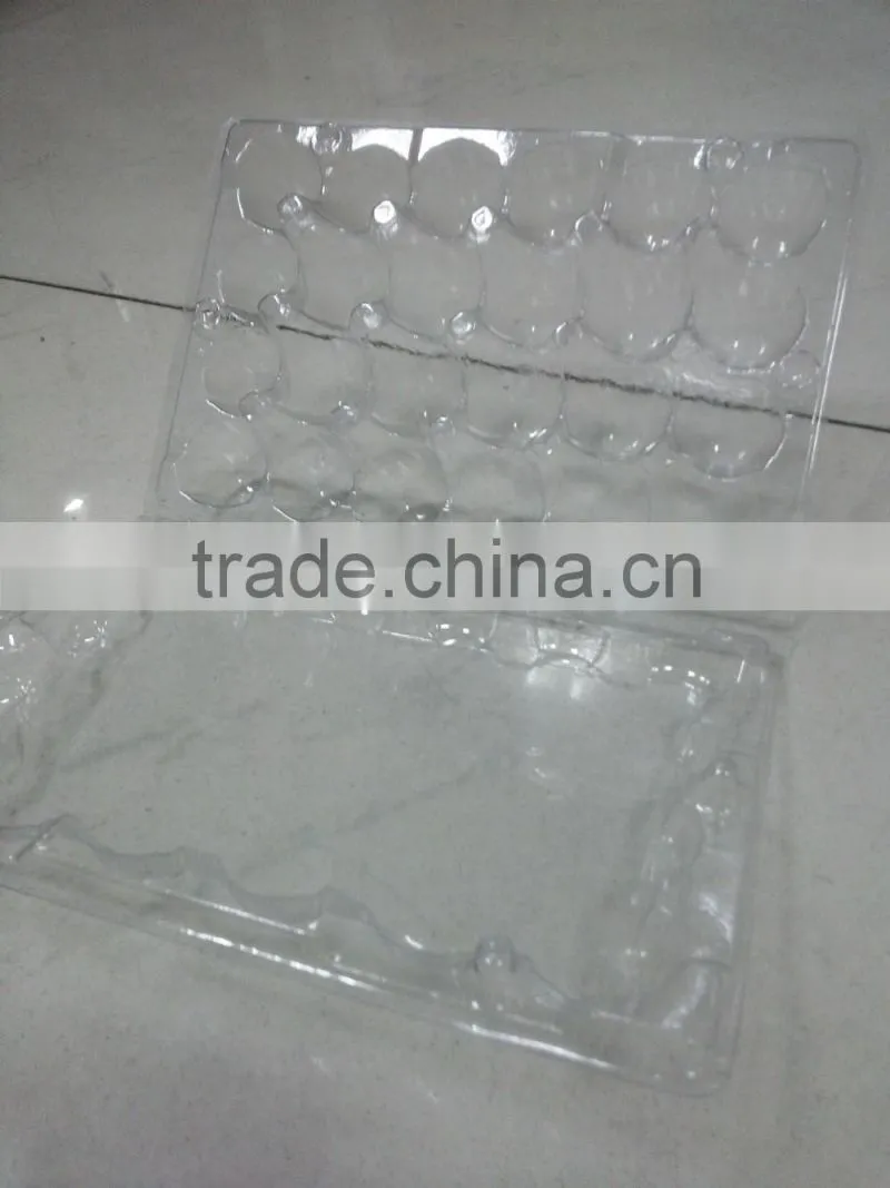 Cheap transparent plastic 24 quail egg trays