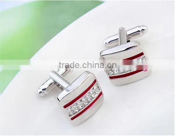 2016 cool mens shirts enamel cuff links jewelry diamond cufflinks silver copper