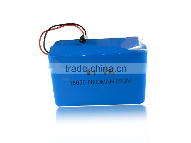 Rechargeable 18650 22.2v lipo li ion battery batteries pack 8600mah for cordless power tool