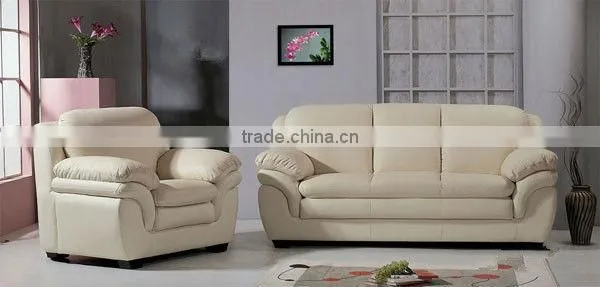 high arm high back leather cushion sofa