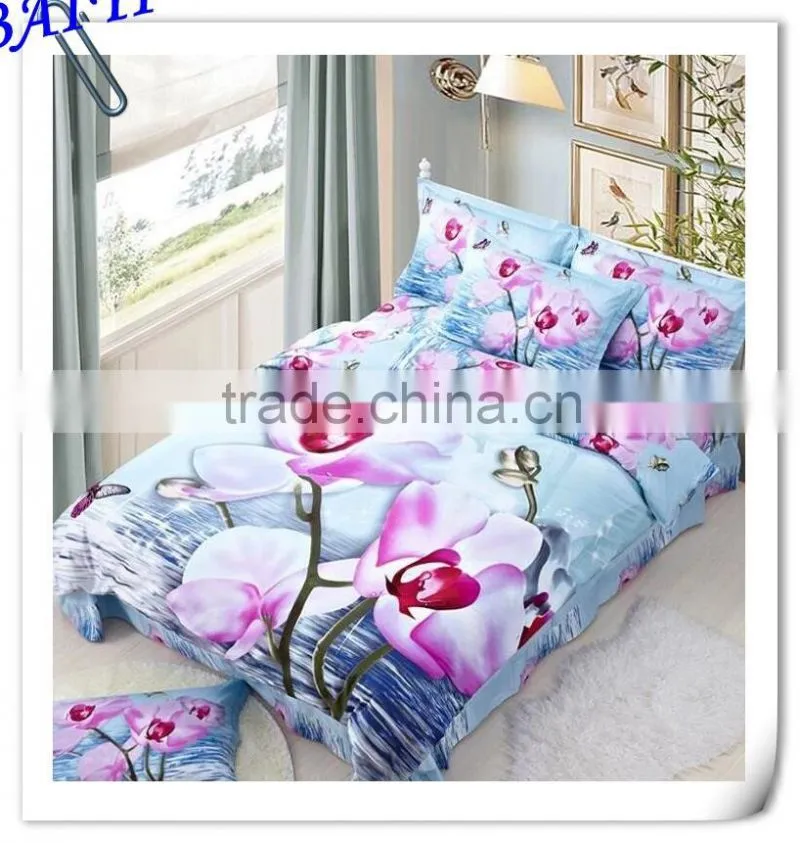 3D reactive printed 100% Cotton quilt cover sets from China manufacturer