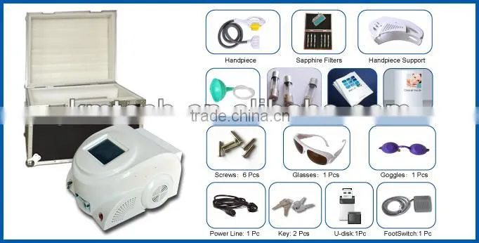Multifunctional ipl rf hair removal skin rejuvenation with 2 handles treatment