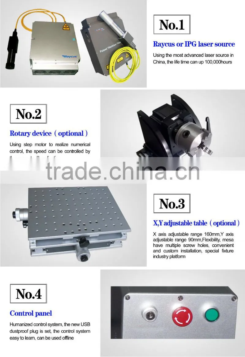 20W 30W 50W Linxuan Laser Portable Fiber Marking Engraving Machine CE FDA Certificate