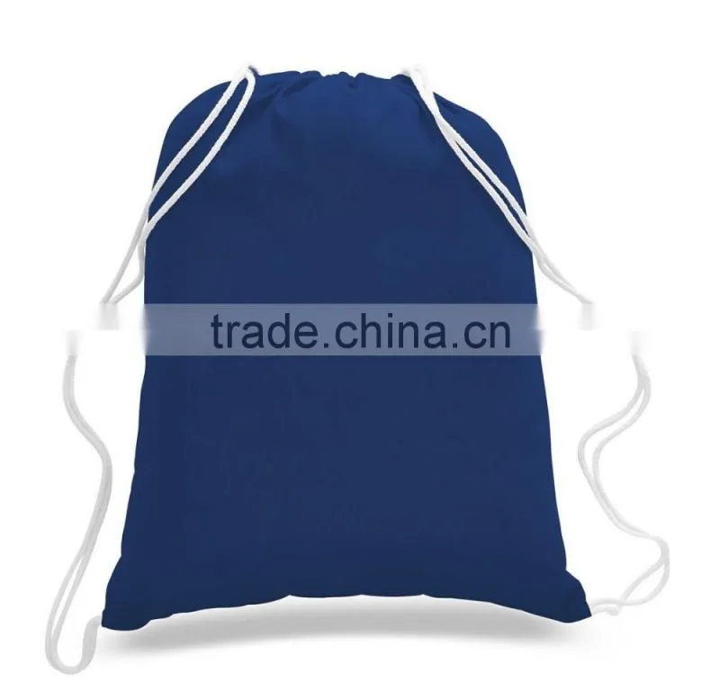 Promotion gift Blank Durable Canvas Cotton Drawstring Tote Bags