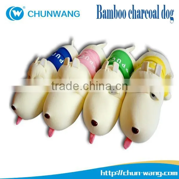 Lovely bamboo charcoal dog pet toy charcoal car air fresher