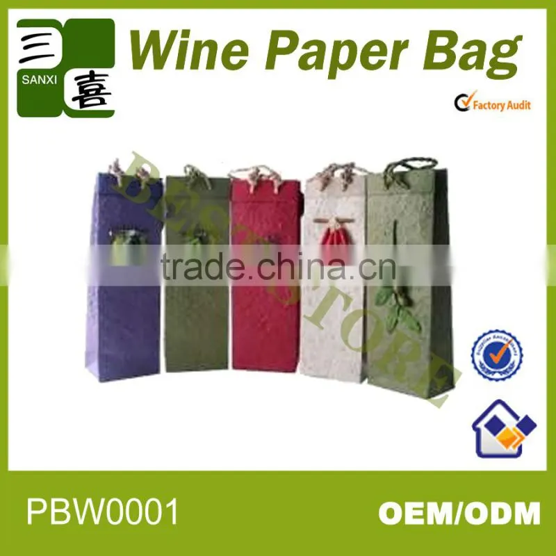 Mini wine bottle paper bags