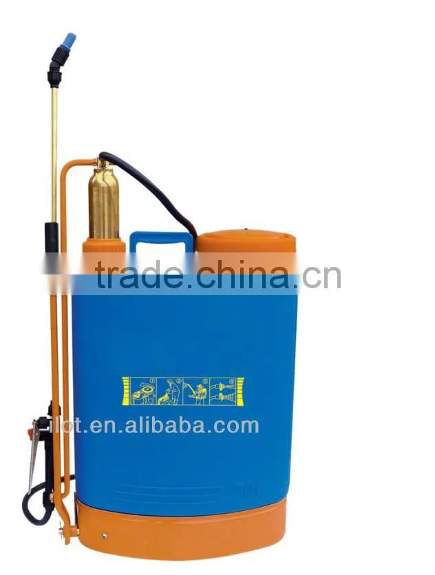 16L knapsack sprayer with metal base and brass pump